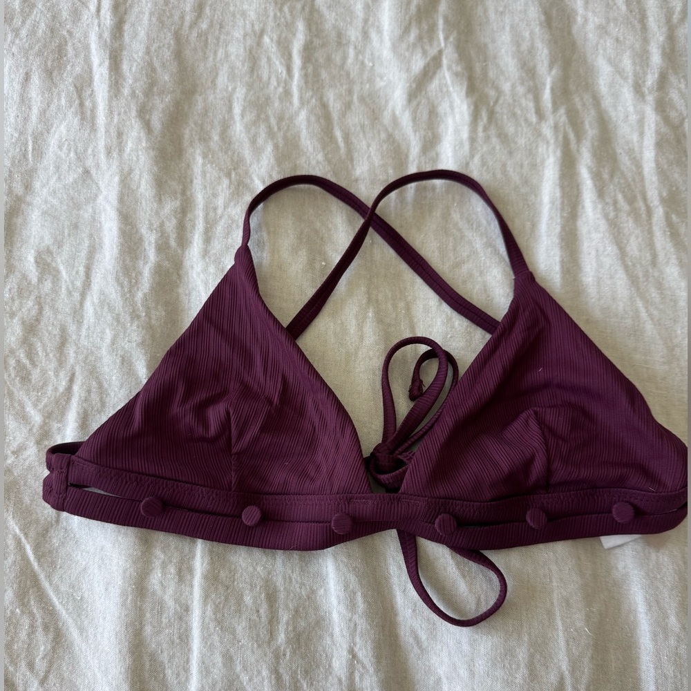 Purple Triangle Bikini Top Size Small